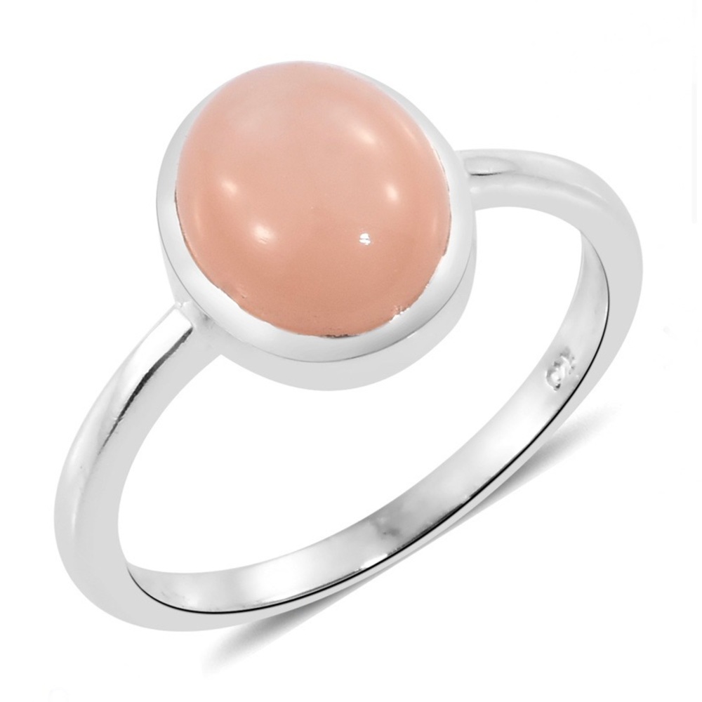NWT Orange MoonStone in Silver Size 7 Ring